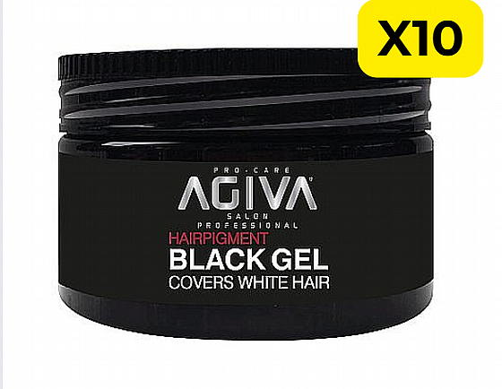 *���� ������ �����* ��� 10 ������! �� ����� ����� ��� Agiva BLACK Gel covers White Hair 250mL