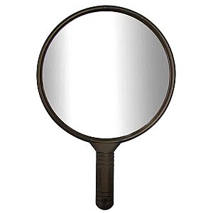 מראה עגולה שחורה עם ידית אחיזה BarberPro מראה עגולה שחורה עם ידית אחיזה BarberPro