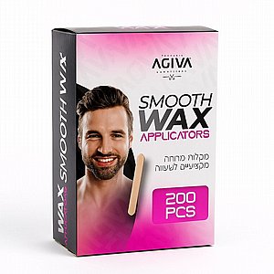 200 שפדלים צרים מעץ למריחת שעווה מבית Agiva 200 שפדלים צרים מעץ למריחת שעווה מבית Agiva