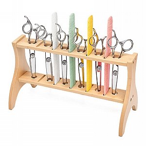 מעמד עץ למספריים ומסרקים - 11 מקומות BarberPRO BP3926 מעמד עץ למספריים ומסרקים - 11 מקומות BarberPRO BP3926