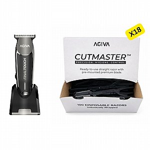 18 קופסאות של תערים חד פעמי 100 יחידות Agiva MasterCut אגיבה + מכונת פיניש Agiva Z-8500 מתנה 18 קופסאות של תערים חד פעמי 100 יחידות Agiva MasterCut אגיבה + מכונת פיניש Agiva Z-8500 מתנה