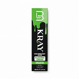 צבע חצי קבוע ירוק ניאון לשיער KRAY Electric Green מבית L3VEL3 צבע חצי קבוע ירוק ניאון לשיער KRAY Electric Green מבית L3VEL3