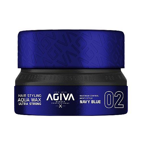 ���� ����� Agiva Hair Wax 02 NAVY BLUE Aqua Wax Ultra Strong 155mL �����