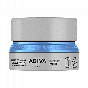 ���� ����� Agiva Hair Wax 06 WHITE Clay Wax Natural Look 155mL �����