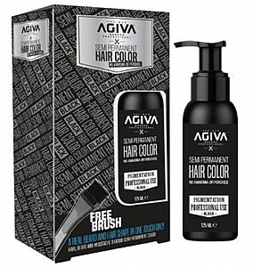 ��� ����� ��� ���� Agiva Semi Permanent Hair Color � Black 125ml �����