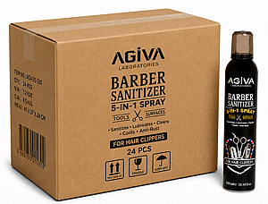 ãéì 24 éçéãåú (÷øèåï)! ñôøéé çéèåé 5 á 1 300 î"ì Agiva Barber Sanitizer 5 in 1 Spray (300ml) ãéì 24 éçéãåú (÷øèåï)! ñôøéé çéèåé 5 á 1 300 î"ì Agiva Barber Sanitizer 5 in 1 Spray (300ml)