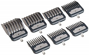 �� ����� ������� ����� ������ ����� Andis Master Series Premium Metal Hair Clipper Attachment Comb 7 Piece Set