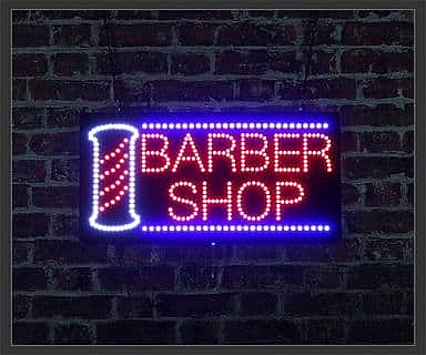 ��� �� ����� LED ����� ��� BARBER SHOP SIGN LED - ���� 24X48 �"�