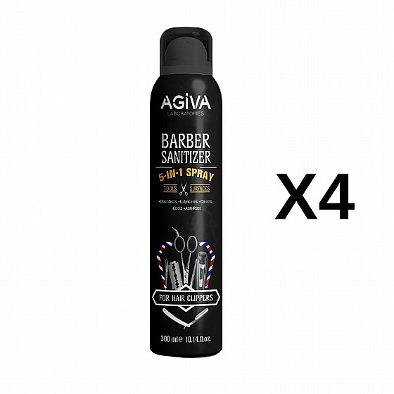 4 ������! ����� ����� 5 � 1 300 �"� Agiva Barber Sanitizer 5 in 1 Spray (300ml)