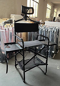 כיסא מאפרות עם 2 מגשים ומשענת ראש BarberPRO AS303C כיסא מאפרות עם 2 מגשים ומשענת ראש BarberPRO AS303C