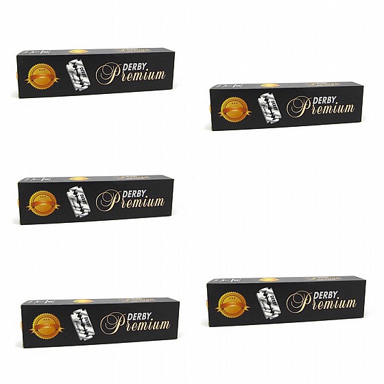 ����� ���� DERBY PREMIUM 100 PCS X 5 BOX (500 PCS) DOUBLE BLADES