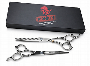 סט מספריים 6 אינץ' מקצועי Monkey Professional Scissors SET T3D6 סט מספריים 6 אינץ' מקצועי Monkey Professional Scissors SET T3D6